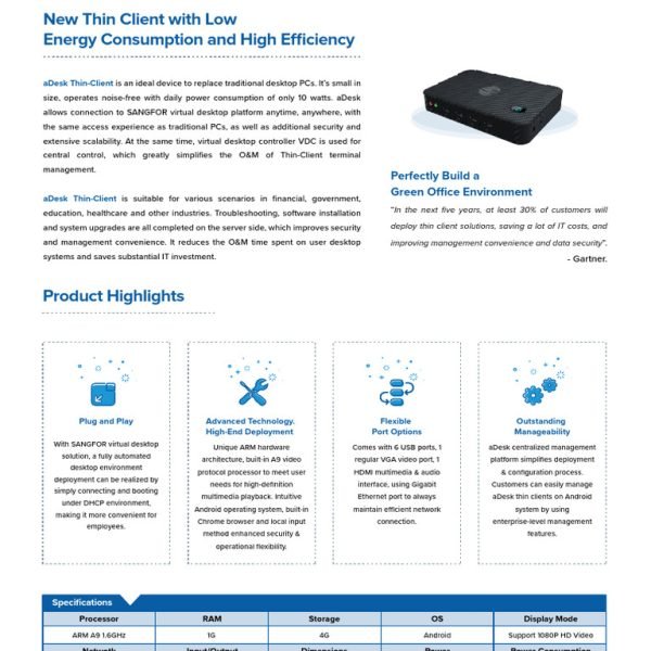 Sangfor aDesk VDI Bundle (50 Users)